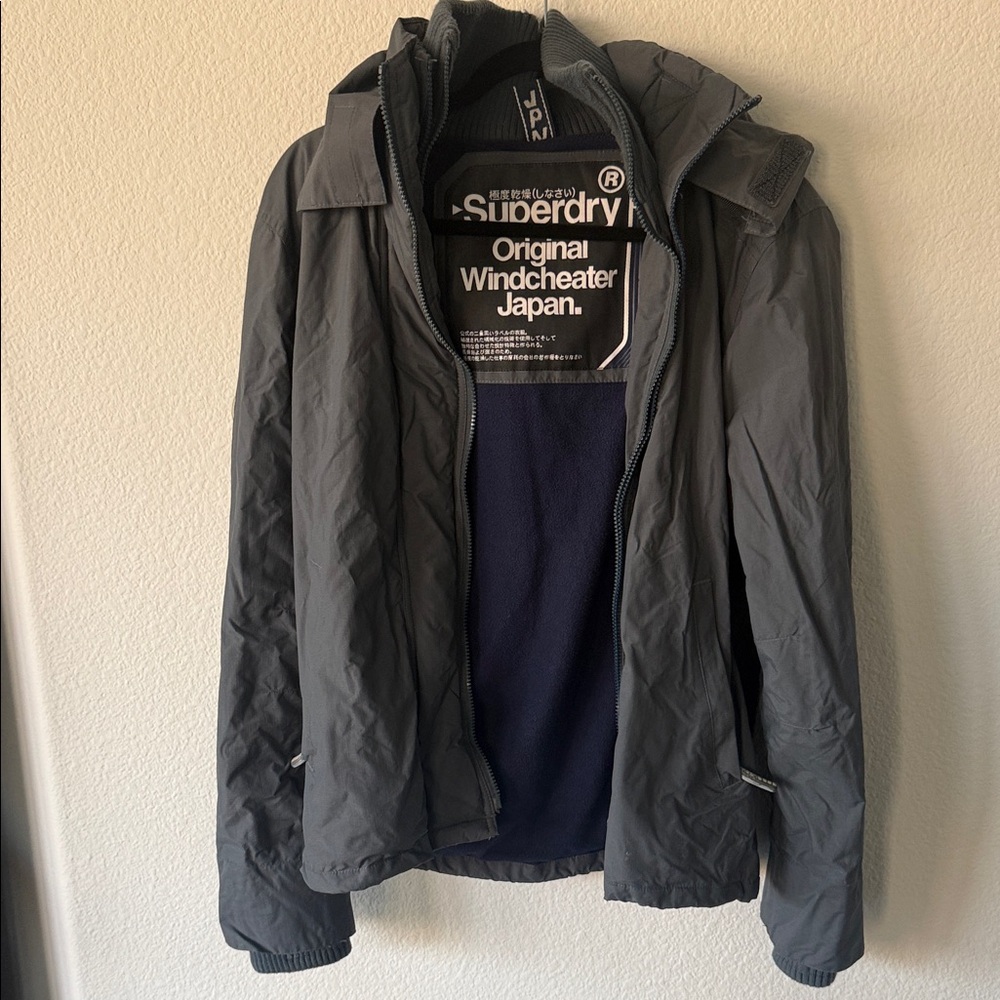 Superdry Men's S‎ Charcoal Windcheater Jacket